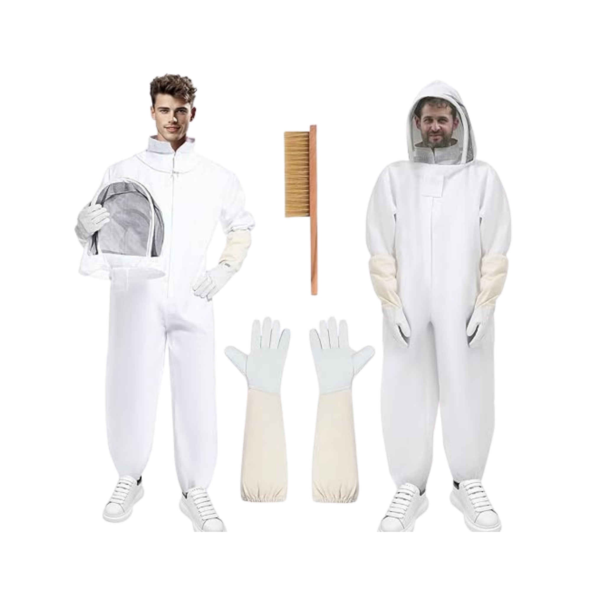 Imkeranzug Ganzkörper Schutzanzug mit Schleier und Handschuhen
